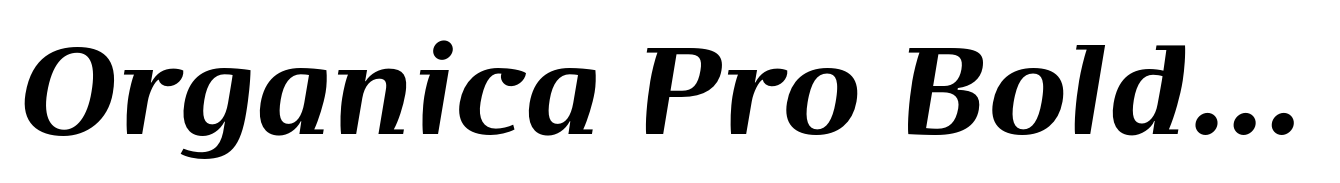 Organica Pro Bold Italic